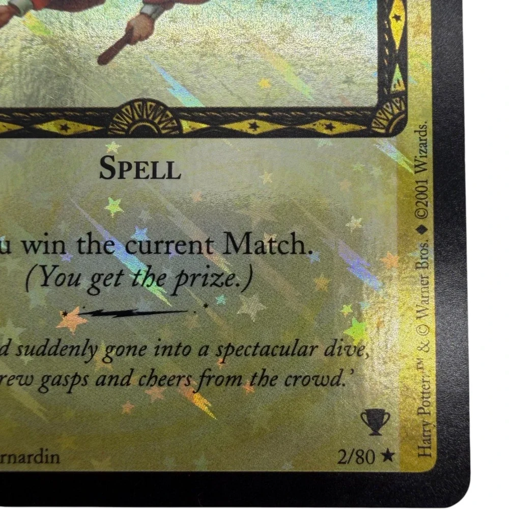 Harry Potter TCG Catch the Snitch 2/80 Quidditch Cup Rare Holo Foil 2001 WotC